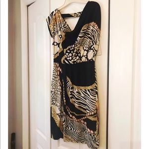 Gorgeous printed black dress